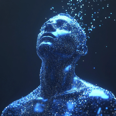 粒子构成悬浮人像摄影