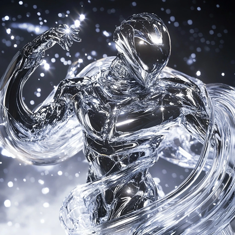 熔铬人形流动银光宇宙