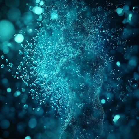 分子粒子漂浮汇聚中心