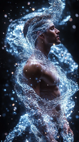 钻石形状声波环绕舞者