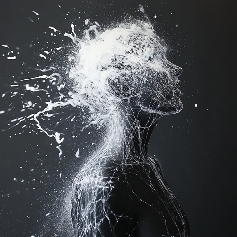 能量女体头部聚集能量雾