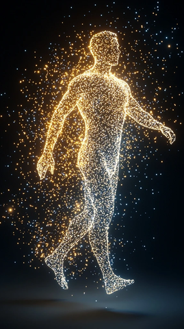 人体光迹宇宙背景