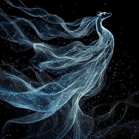 飞舞丝带魔法尘埃优雅舞动