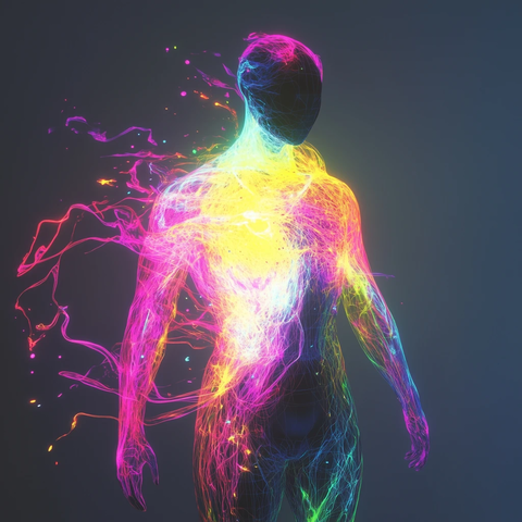 未来人形发光骨架结构