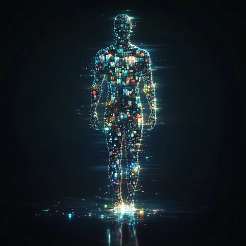 发光人形图像融合