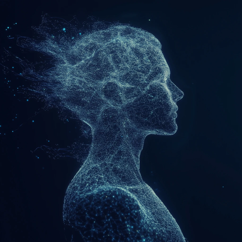 大数据构成的人形渲染