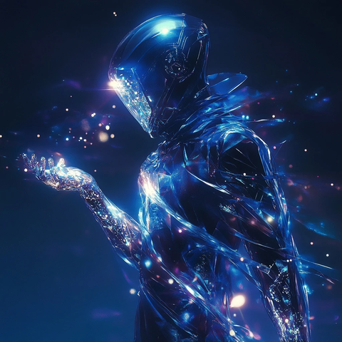 水晶魔法师与蓝色光影