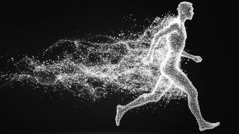 白色粒子横向移动图