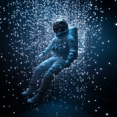 宇航员构成的光点群