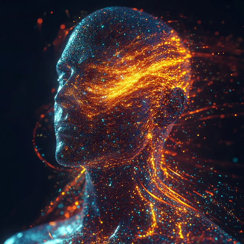 发光数据人形情感变化