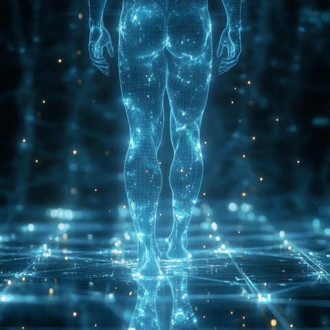 未来维特鲁威人脚部特写