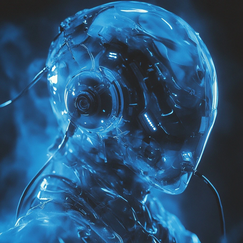 机器人耳机科幻未来感