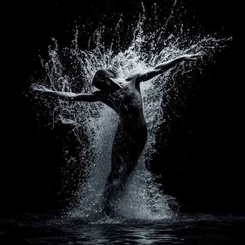 水中舞者表达情感