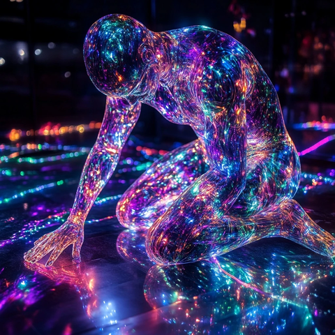 彩色灯光内部照明透明体