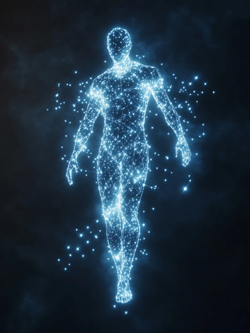 发光粒子神像渲染光绘