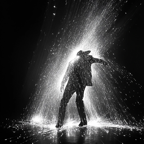 激光光束中的动态人影