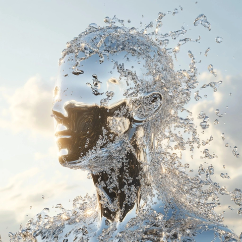 水滴角色旋转面向观众