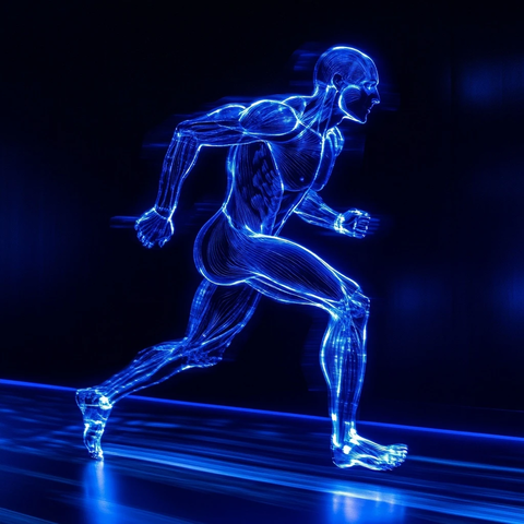 人体肌肉蓝光效果图