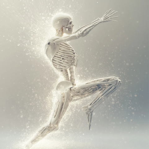 瑜伽骨骼动态光效图