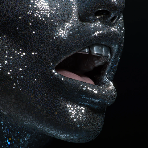 珠宝镶嵌牙齿特写