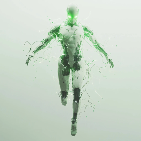 电力与机械肢体浮动人形