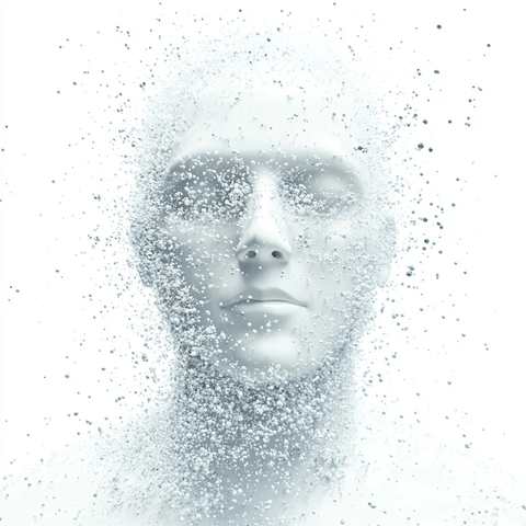 电子粒子构成的头像