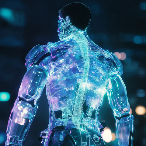 透明外骨骼覆盖人体防护