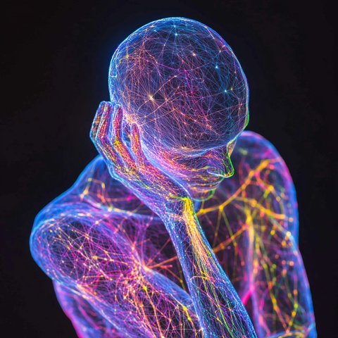 荧光毛线编织人体结构