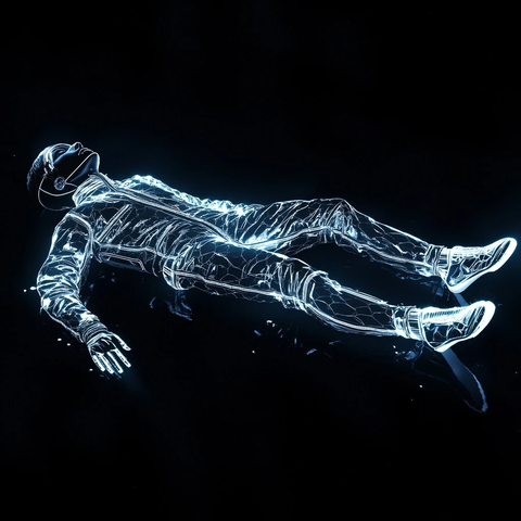 未来空间悬浮发光皮夹克