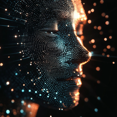 光点汇聚数字人脸