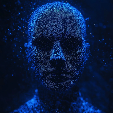 数字身份蓝色背景