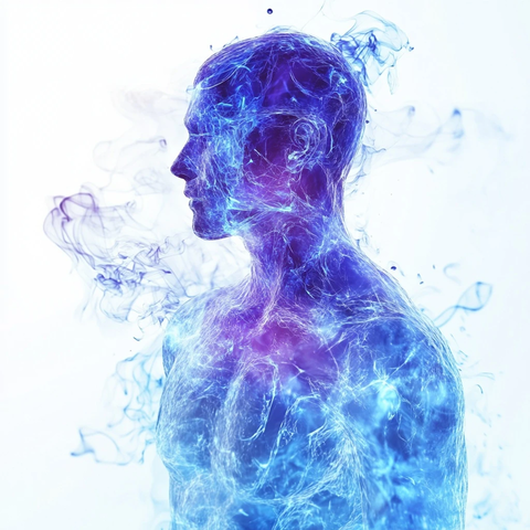 蓝紫色调健康生活象征