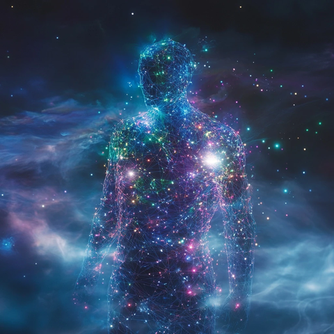 猎户座星辰人形光影