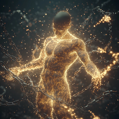 光环人物挣脱锁链