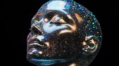 玻璃人脸闪烁背景