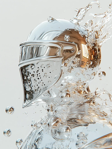 透明玻璃头盔变幻气泡