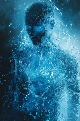 水蓝魔法人体幻想