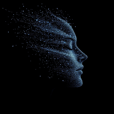 动态粒子人脸轮廓