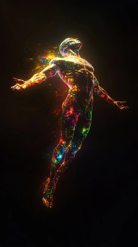 悬浮光环的维特鲁威人