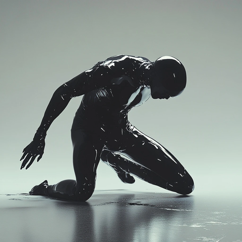 未来身体轮廓剪影