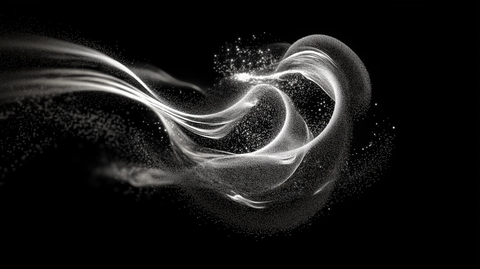 螺旋路径与漂浮粒子