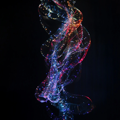 黑背景流光玻璃彩灯