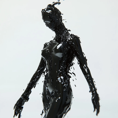 黑色流体纳米机器人女性形态