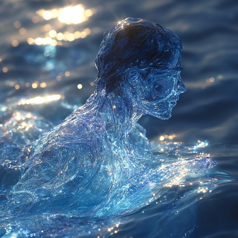 流动水滴生物静态海浪