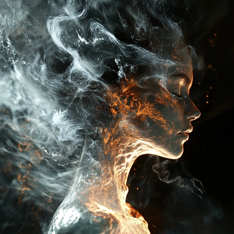 银色女人变身宇宙玻璃