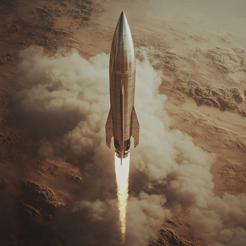 火箭启动火焰喷射