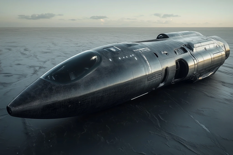 巨型立式石墨烯火箭公里长