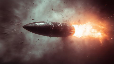 黑色导弹坠落瞬间