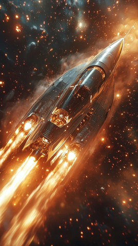 太空飞船启动曲率引擎