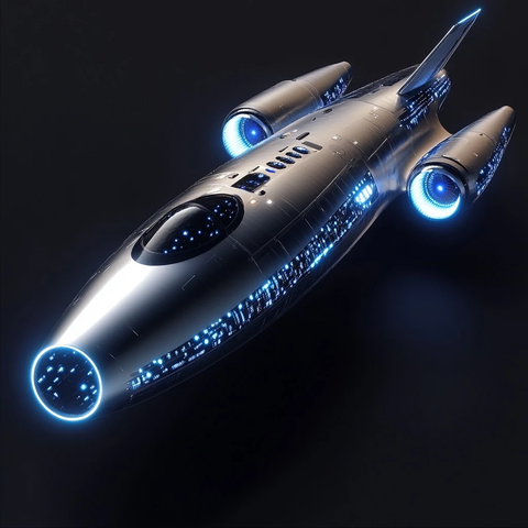 星际巨型飞船不锈钢环形结构